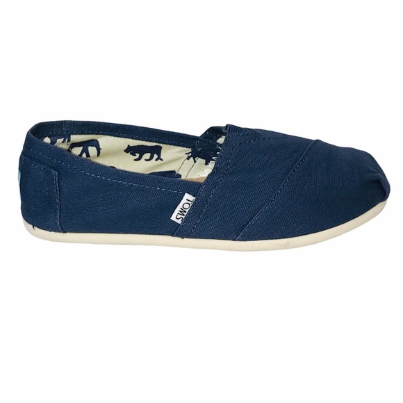 Toms classic‎ canvas slip on navy size 6 women’s - Picture 5 of 7